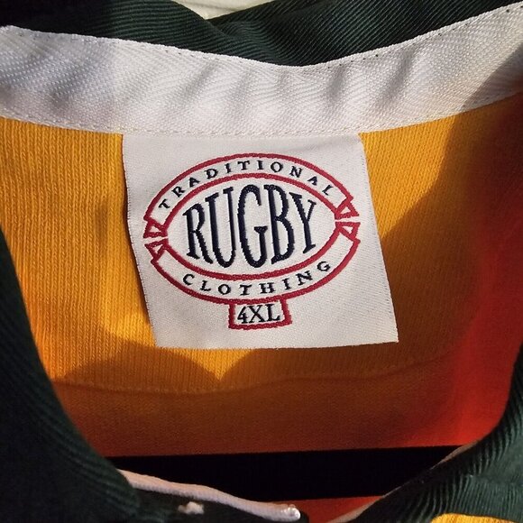 VTG Jersey Australia Rugby Team Long Sleeve Shirt 4XL Yellow/Green NWT - Picture 2 of 11